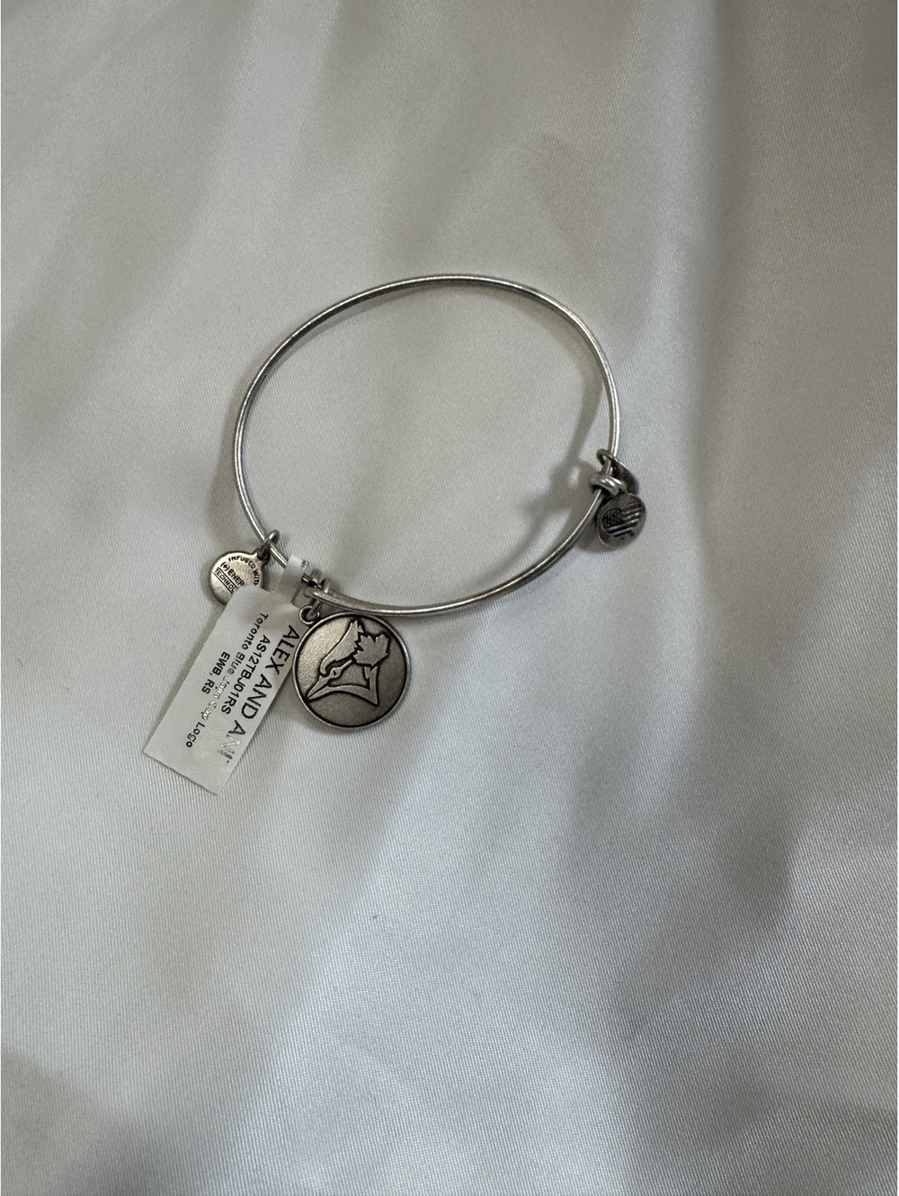 Alex and Ani MLB Silver Charm Bangle Bracelet